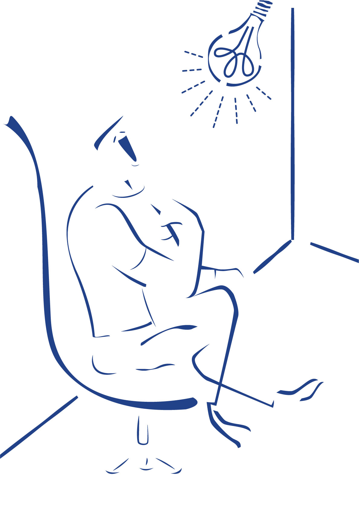 Iteration of thinker illustration